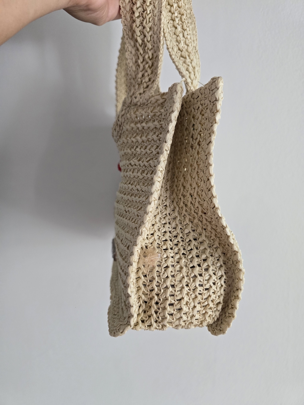 Madden Girl Cream Crochet Tote with Cherry Embroidery - Picture 8 of 13